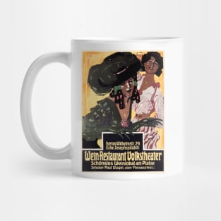 WEIN RESTAURANT VOLKSTHEATER 1908 by Josef R. Witzel German Art Poster Mug